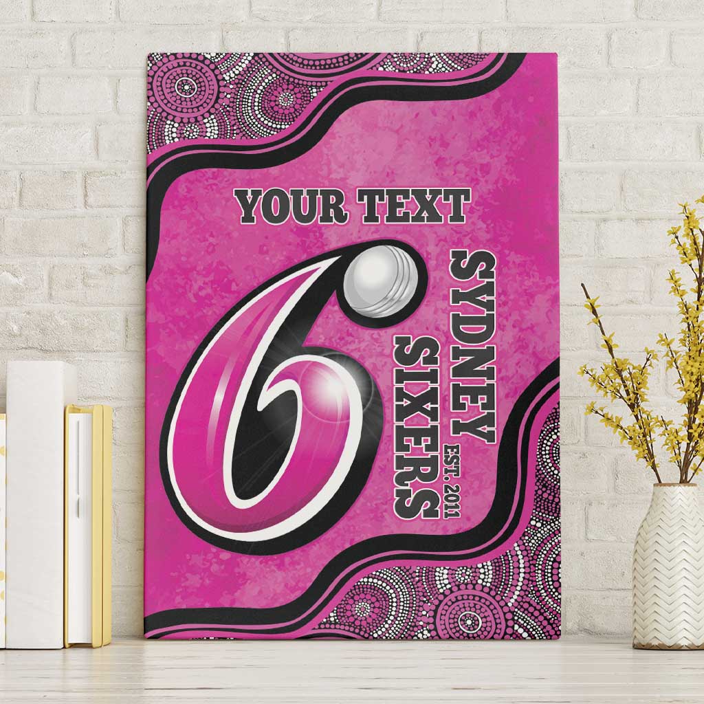 Custom Sydney Sixers Canvas Wall Art Indigenous Art - Grunge Style
