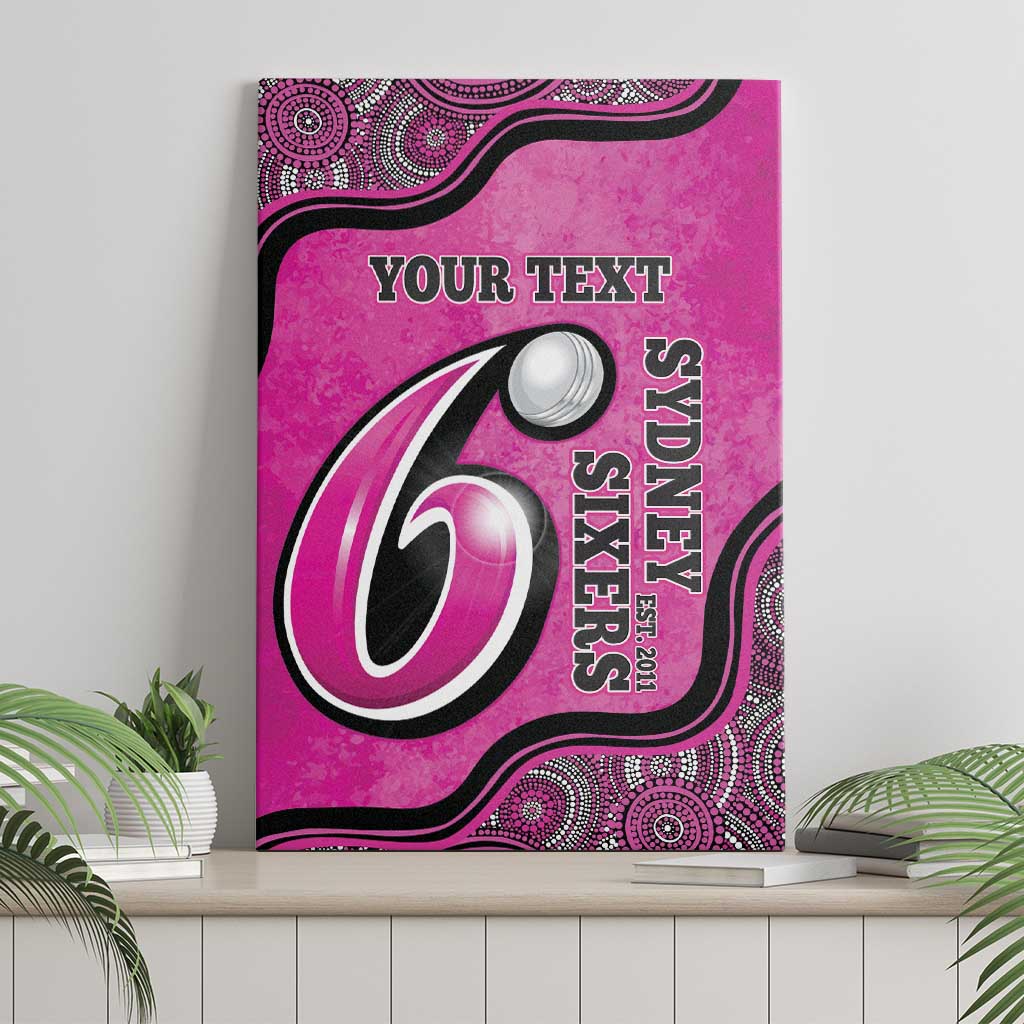 Custom Sydney Sixers Canvas Wall Art Indigenous Art - Grunge Style