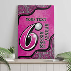 Custom Sydney Sixers Canvas Wall Art Indigenous Art - Grunge Style