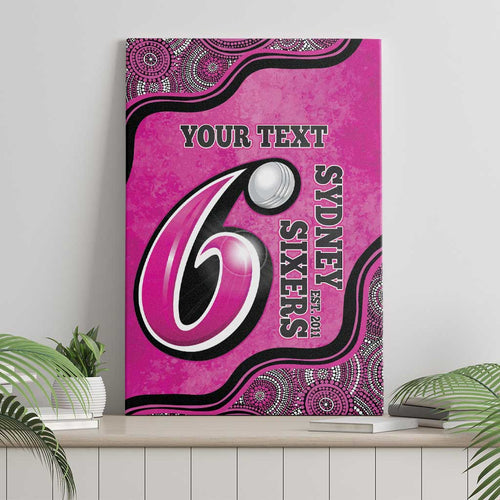 Custom Sydney Sixers Canvas Wall Art Indigenous Art - Grunge Style