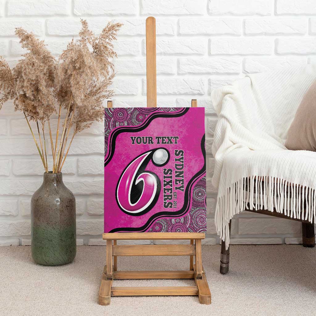 Custom Sydney Sixers Canvas Wall Art Indigenous Art - Grunge Style