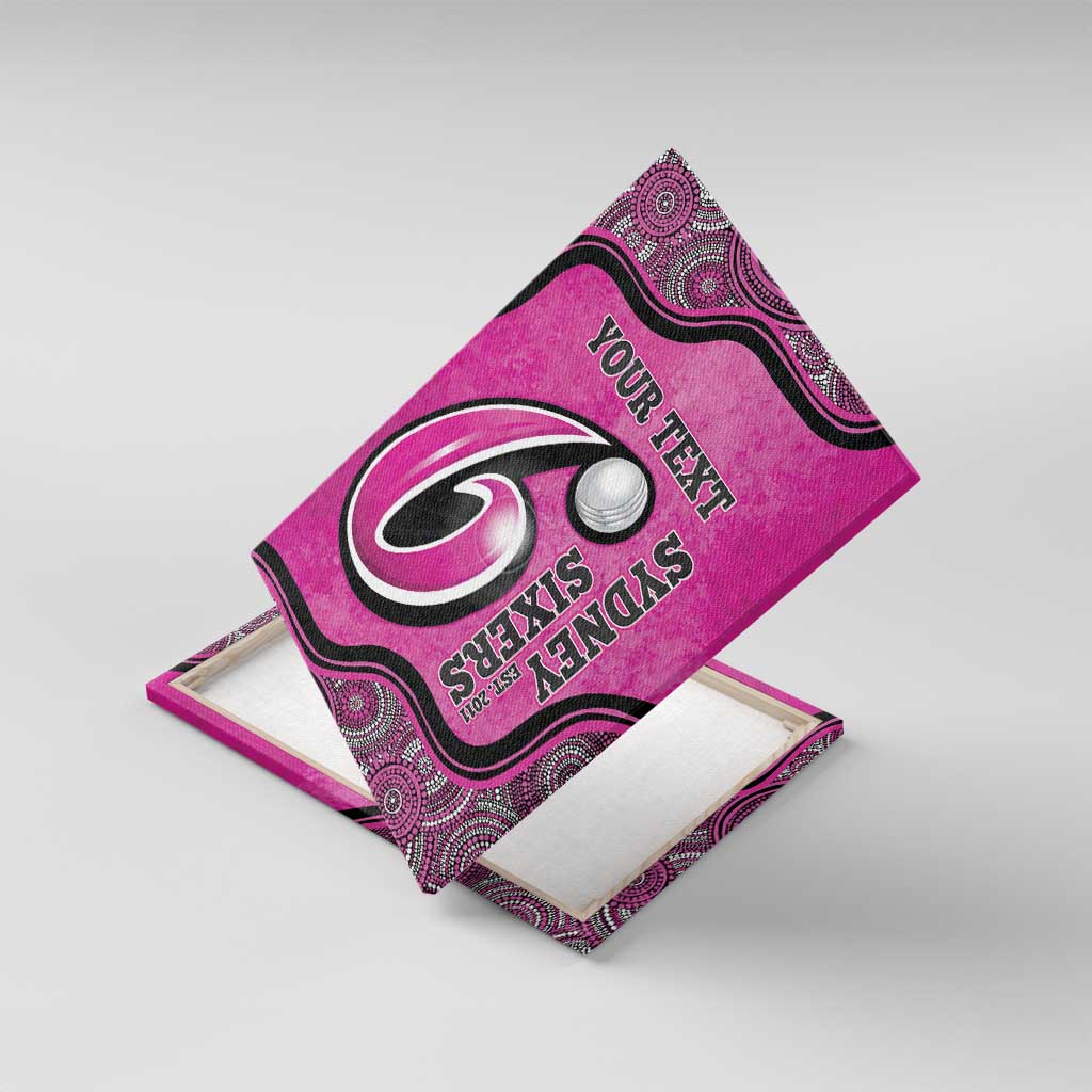 Custom Sydney Sixers Canvas Wall Art Indigenous Art - Grunge Style