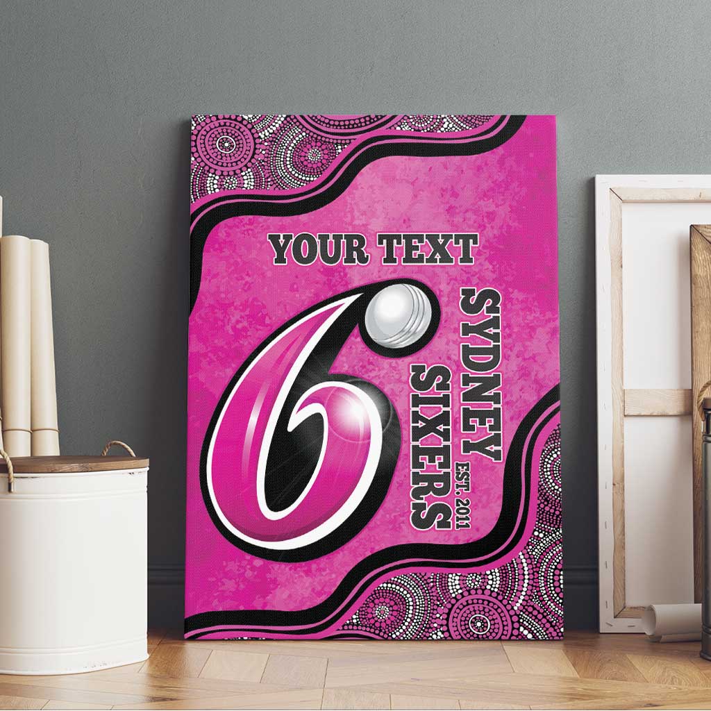 Custom Sydney Sixers Canvas Wall Art Indigenous Art - Grunge Style