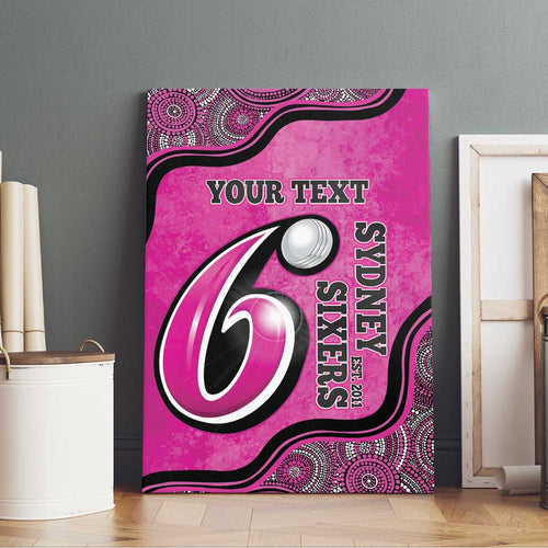 Custom Sydney Sixers Canvas Wall Art Indigenous Art - Grunge Style