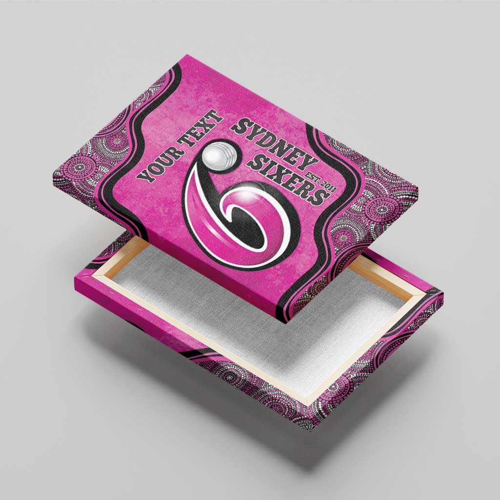 Custom Sydney Sixers Canvas Wall Art Indigenous Art - Grunge Style