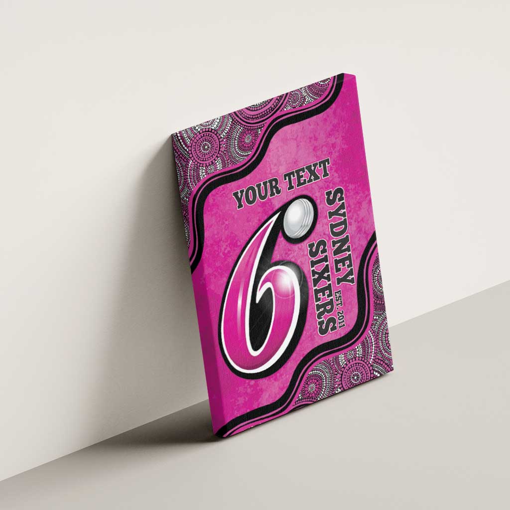 Custom Sydney Sixers Canvas Wall Art Indigenous Art - Grunge Style