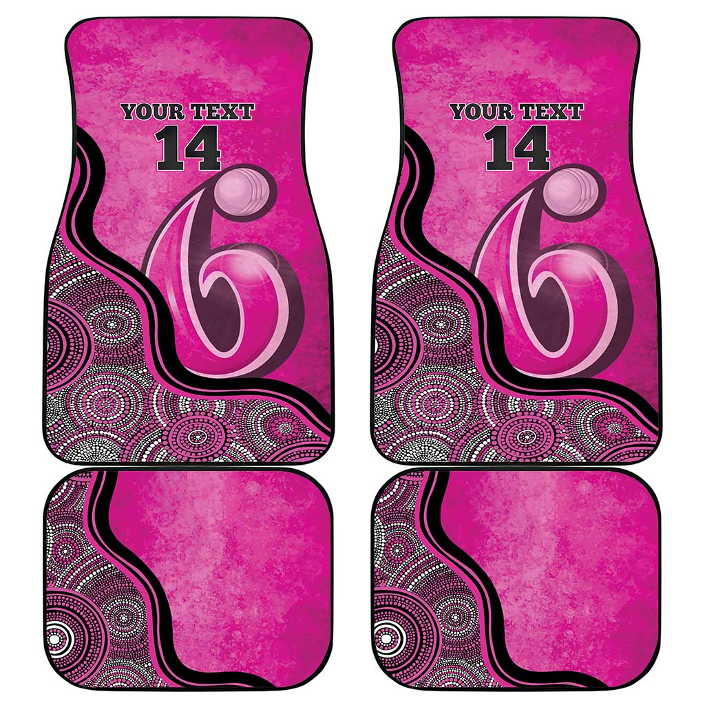 Custom Sydney Sixers Car Mats Indigenous Art - Grunge Style
