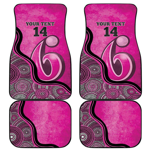 Custom Sydney Sixers Car Mats Indigenous Art - Grunge Style