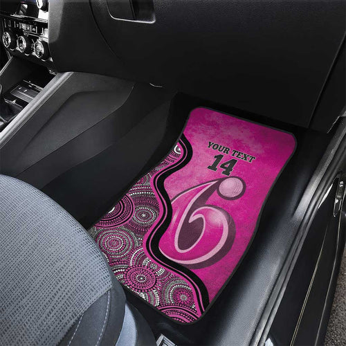 Custom Sydney Sixers Car Mats Indigenous Art - Grunge Style