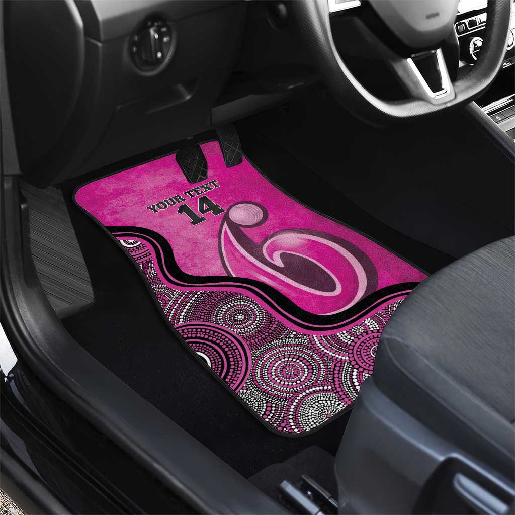 Custom Sydney Sixers Car Mats Indigenous Art - Grunge Style