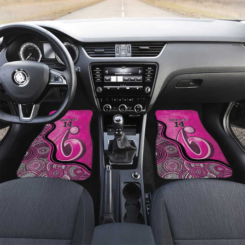 Custom Sydney Sixers Car Mats Indigenous Art - Grunge Style