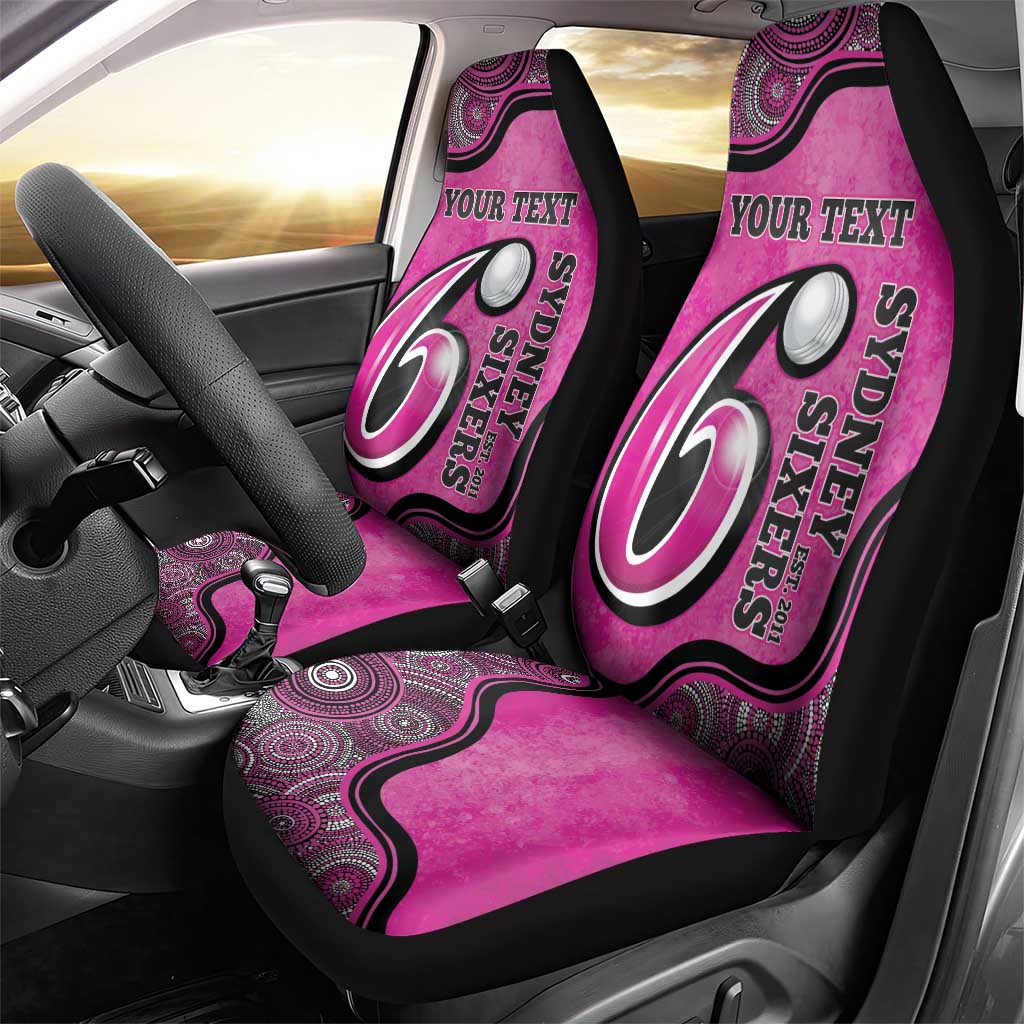 Custom Sydney Sixers Car Seat Cover Indigenous Art - Grunge Style