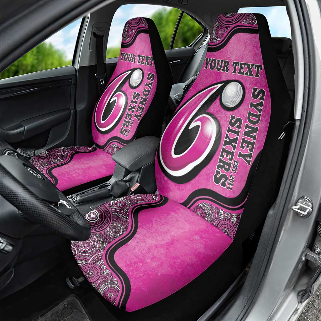 Custom Sydney Sixers Car Seat Cover Indigenous Art - Grunge Style