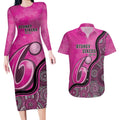 Custom Sydney Sixers Couples Matching Long Sleeve Bodycon Dress and Hawaiian Shirt Indigenous Art - Grunge Style