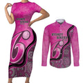 Custom Sydney Sixers Couples Matching Short Sleeve Bodycon Dress and Long Sleeve Button Shirt Indigenous Art - Grunge Style