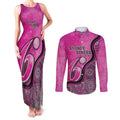 Custom Sydney Sixers Couples Matching Tank Maxi Dress and Long Sleeve Button Shirt Indigenous Art - Grunge Style