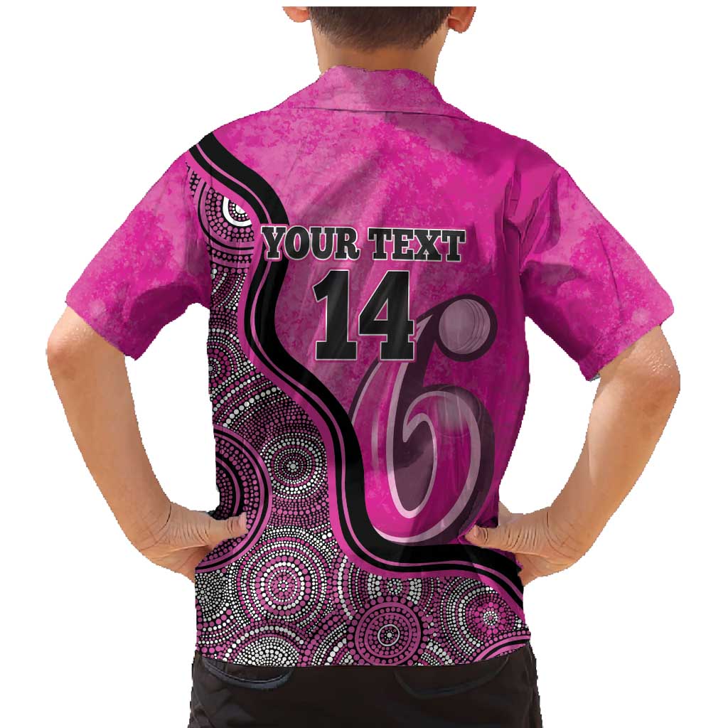 Custom Sydney Sixers Family Matching Mermaid Dress and Hawaiian Shirt Indigenous Art - Grunge Style