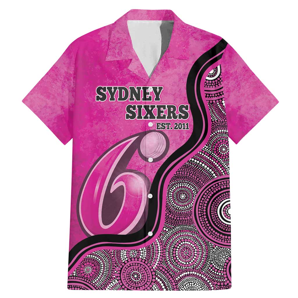 Custom Sydney Sixers Family Matching Mermaid Dress and Hawaiian Shirt Indigenous Art - Grunge Style