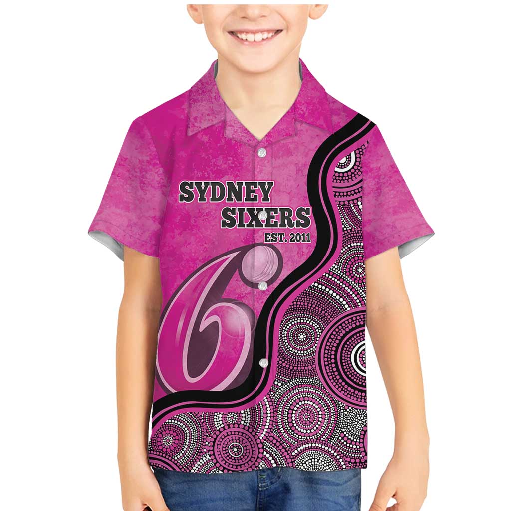 Custom Sydney Sixers Family Matching Mermaid Dress and Hawaiian Shirt Indigenous Art - Grunge Style