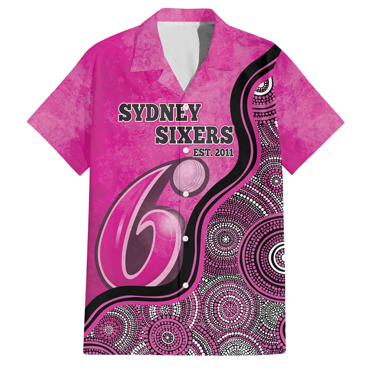 Custom Sydney Sixers Family Matching Off The Shoulder Long Sleeve Dress and Hawaiian Shirt Indigenous Art - Grunge Style