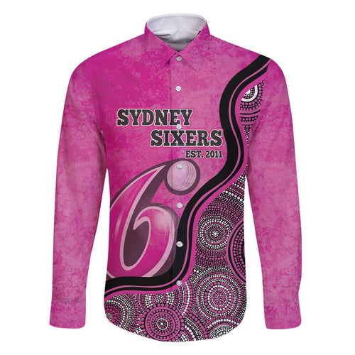 Custom Sydney Sixers Family Matching Off The Shoulder Long Sleeve Dress and Hawaiian Shirt Indigenous Art - Grunge Style