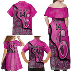 Custom Sydney Sixers Family Matching Off Shoulder Maxi Dress and Hawaiian Shirt Indigenous Art - Grunge Style