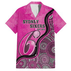 Custom Sydney Sixers Family Matching Off Shoulder Maxi Dress and Hawaiian Shirt Indigenous Art - Grunge Style