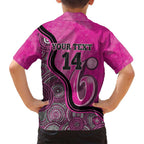Custom Sydney Sixers Family Matching Off Shoulder Short Dress and Hawaiian Shirt Indigenous Art - Grunge Style