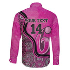 Custom Sydney Sixers Family Matching Off Shoulder Short Dress and Hawaiian Shirt Indigenous Art - Grunge Style