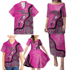 Custom Sydney Sixers Family Matching Puletasi and Hawaiian Shirt Indigenous Art - Grunge Style