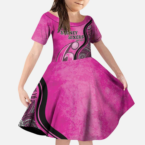Custom Sydney Sixers Family Matching Puletasi and Hawaiian Shirt Indigenous Art - Grunge Style