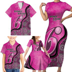 Custom Sydney Sixers Family Matching Short Sleeve Bodycon Dress and Hawaiian Shirt Indigenous Art - Grunge Style
