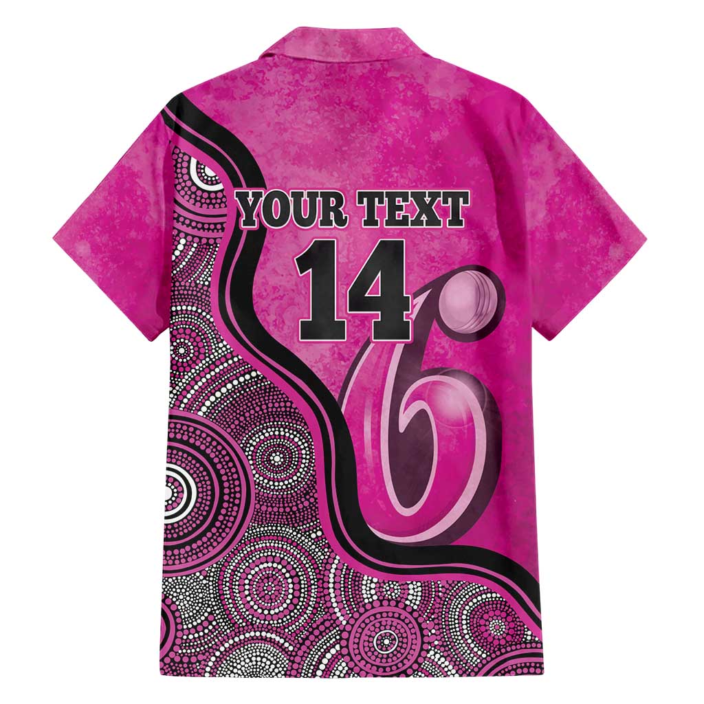 Custom Sydney Sixers Family Matching Short Sleeve Bodycon Dress and Hawaiian Shirt Indigenous Art - Grunge Style