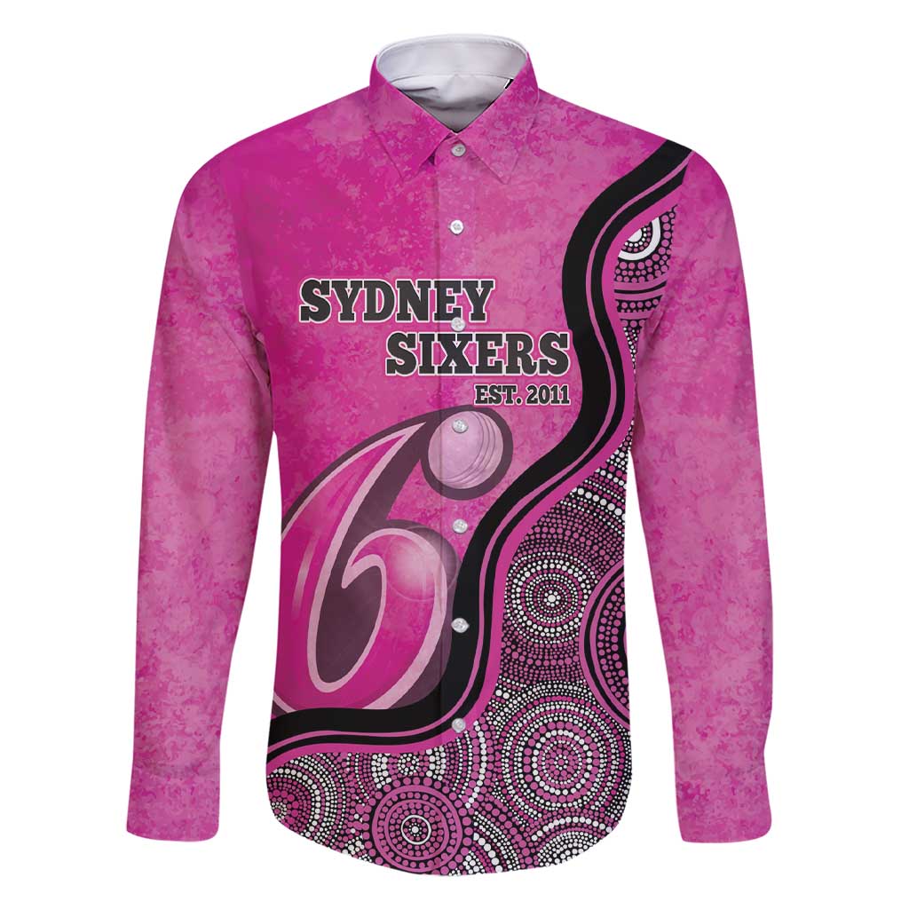 Custom Sydney Sixers Family Matching Short Sleeve Bodycon Dress and Hawaiian Shirt Indigenous Art - Grunge Style