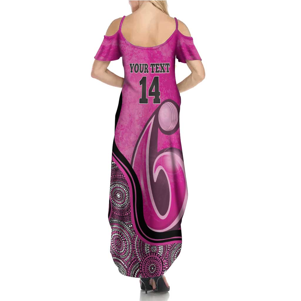 Custom Sydney Sixers Family Matching Summer Maxi Dress and Hawaiian Shirt Indigenous Art - Grunge Style