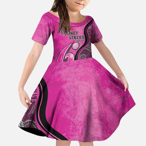 Custom Sydney Sixers Family Matching Tank Maxi Dress and Hawaiian Shirt Indigenous Art - Grunge Style