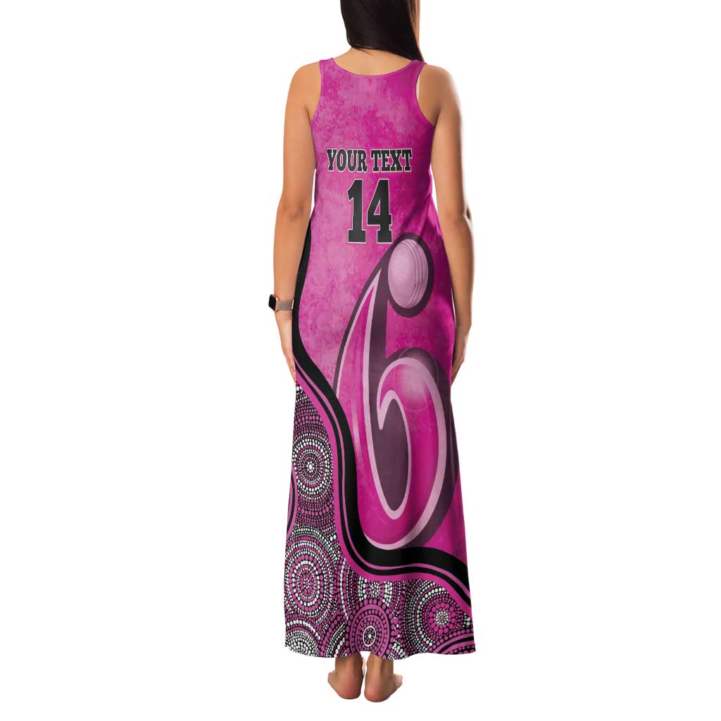 Custom Sydney Sixers Family Matching Tank Maxi Dress and Hawaiian Shirt Indigenous Art - Grunge Style