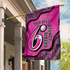 Custom Sydney Sixers Garden Flag Indigenous Art - Grunge Style