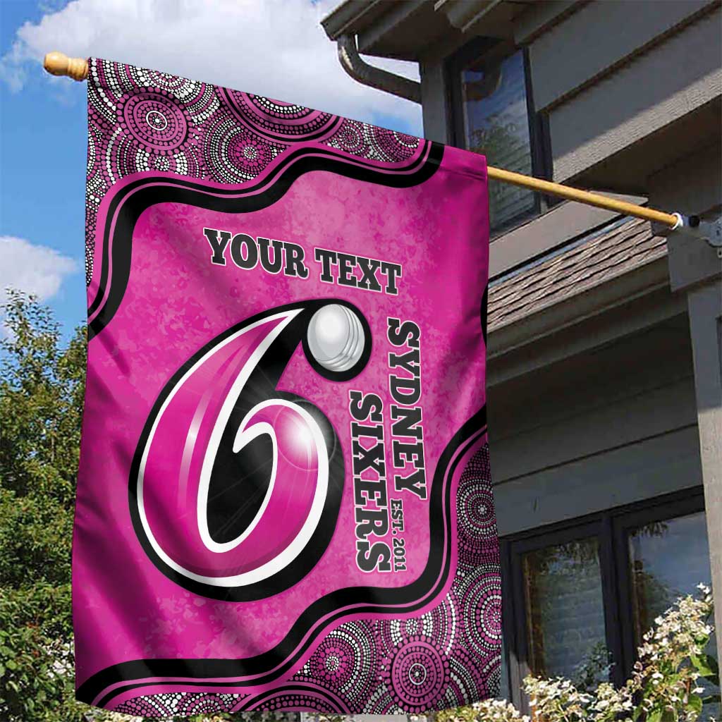 Custom Sydney Sixers Garden Flag Indigenous Art - Grunge Style