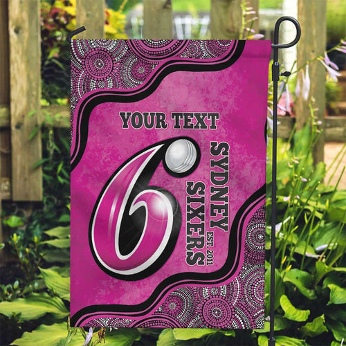 Custom Sydney Sixers Garden Flag Indigenous Art - Grunge Style