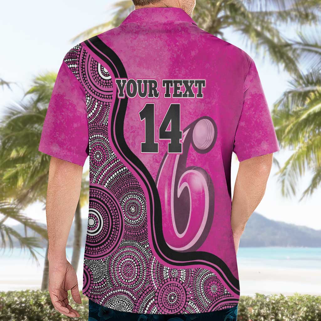 Custom Sydney Sixers Hawaiian Shirt Indigenous Art - Grunge Style