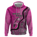 Custom Sydney Sixers Hoodie Indigenous Art - Grunge Style