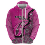 Custom Sydney Sixers Hoodie Indigenous Art - Grunge Style