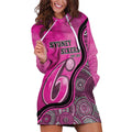 Custom Sydney Sixers Hoodie Dress Indigenous Art - Grunge Style