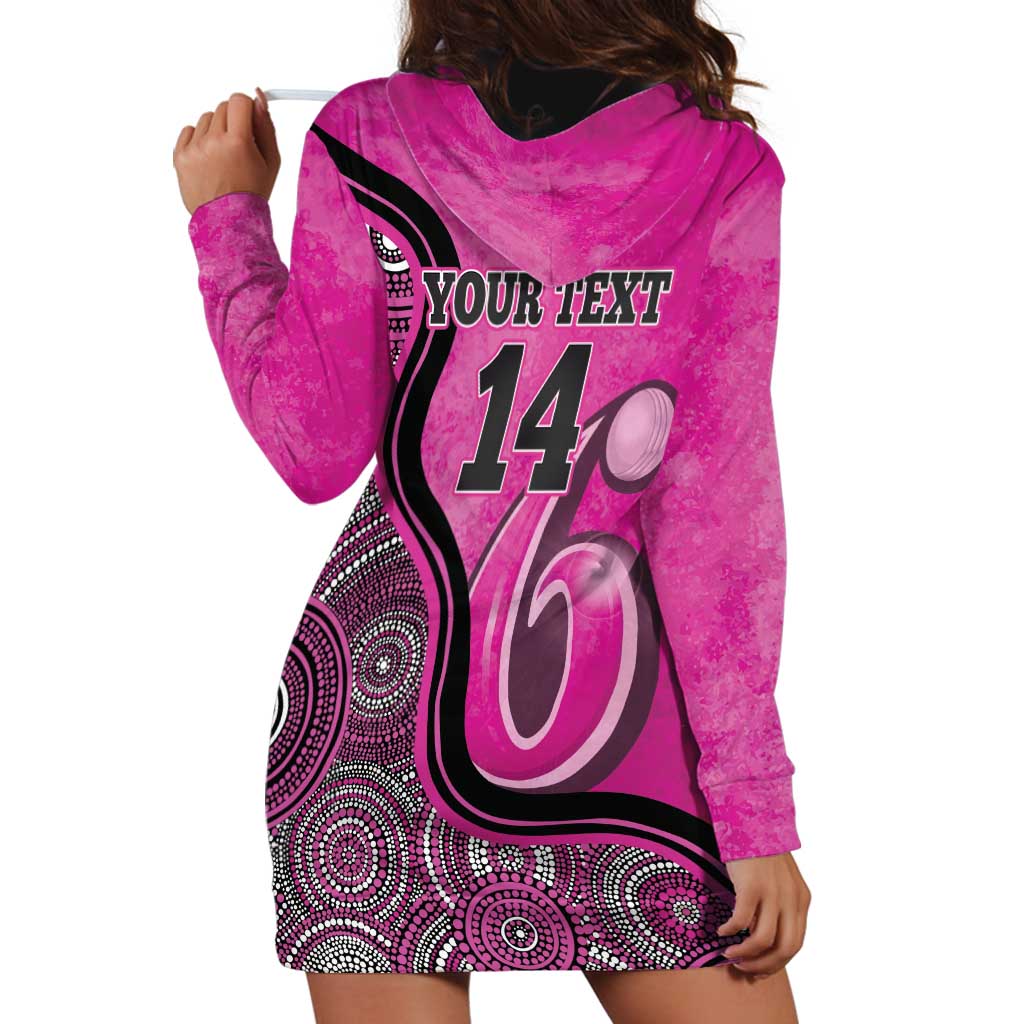 Custom Sydney Sixers Hoodie Dress Indigenous Art - Grunge Style