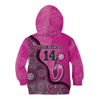 Custom Sydney Sixers Kid Hoodie Indigenous Art - Grunge Style