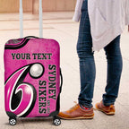 Custom Sydney Sixers Luggage Cover Indigenous Art - Grunge Style