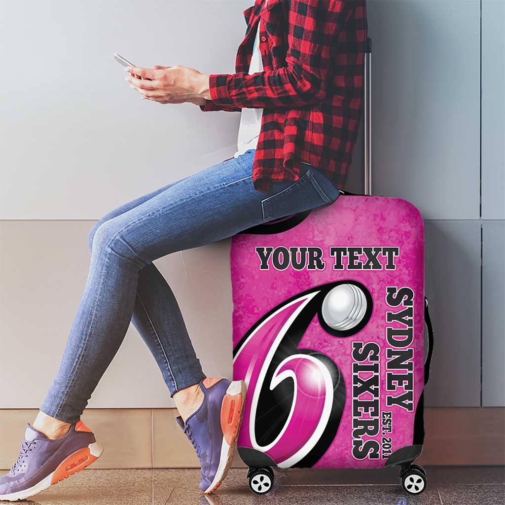 Custom Sydney Sixers Luggage Cover Indigenous Art - Grunge Style