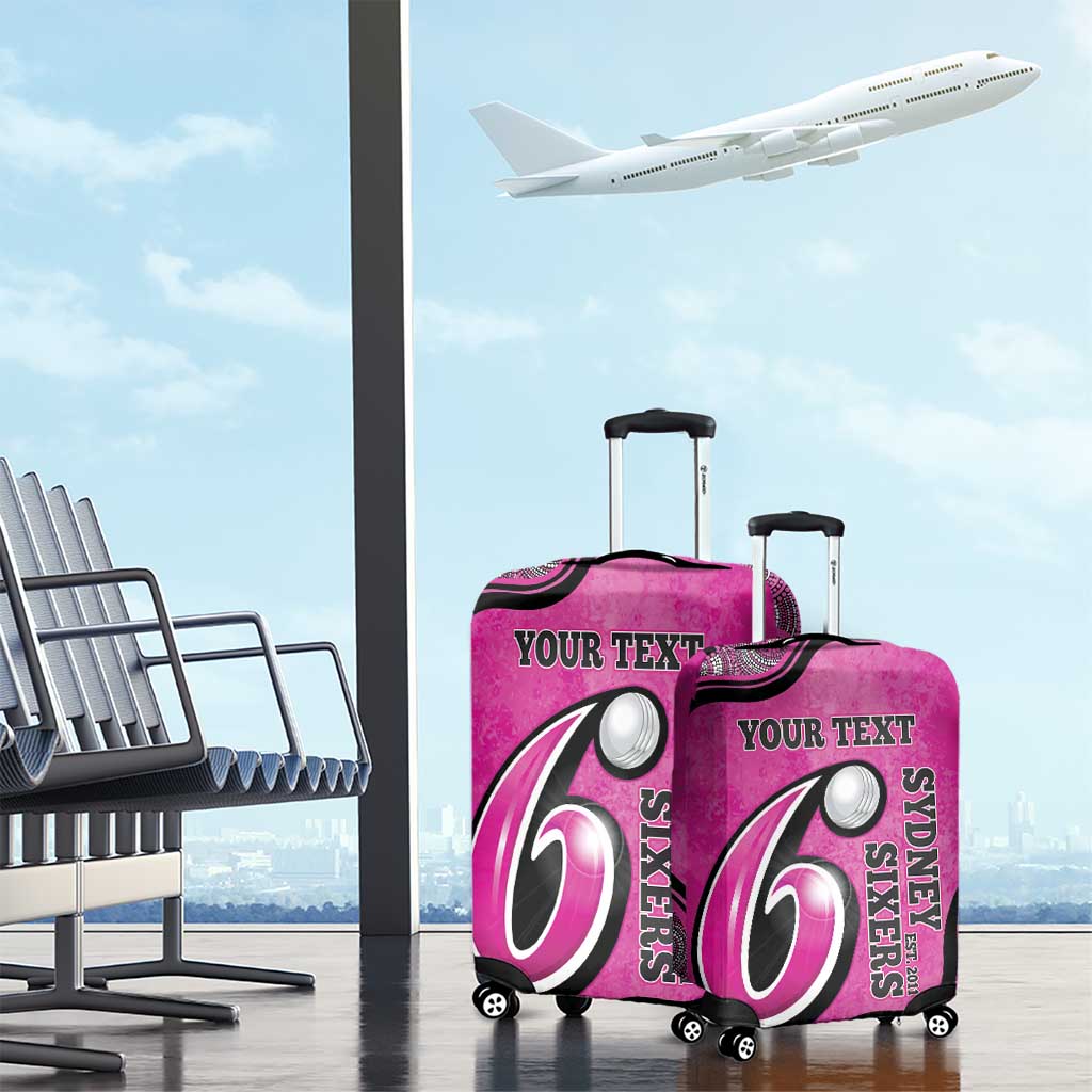 Custom Sydney Sixers Luggage Cover Indigenous Art - Grunge Style