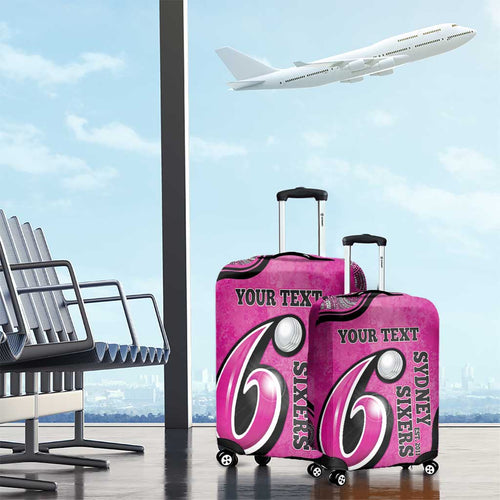Custom Sydney Sixers Luggage Cover Indigenous Art - Grunge Style